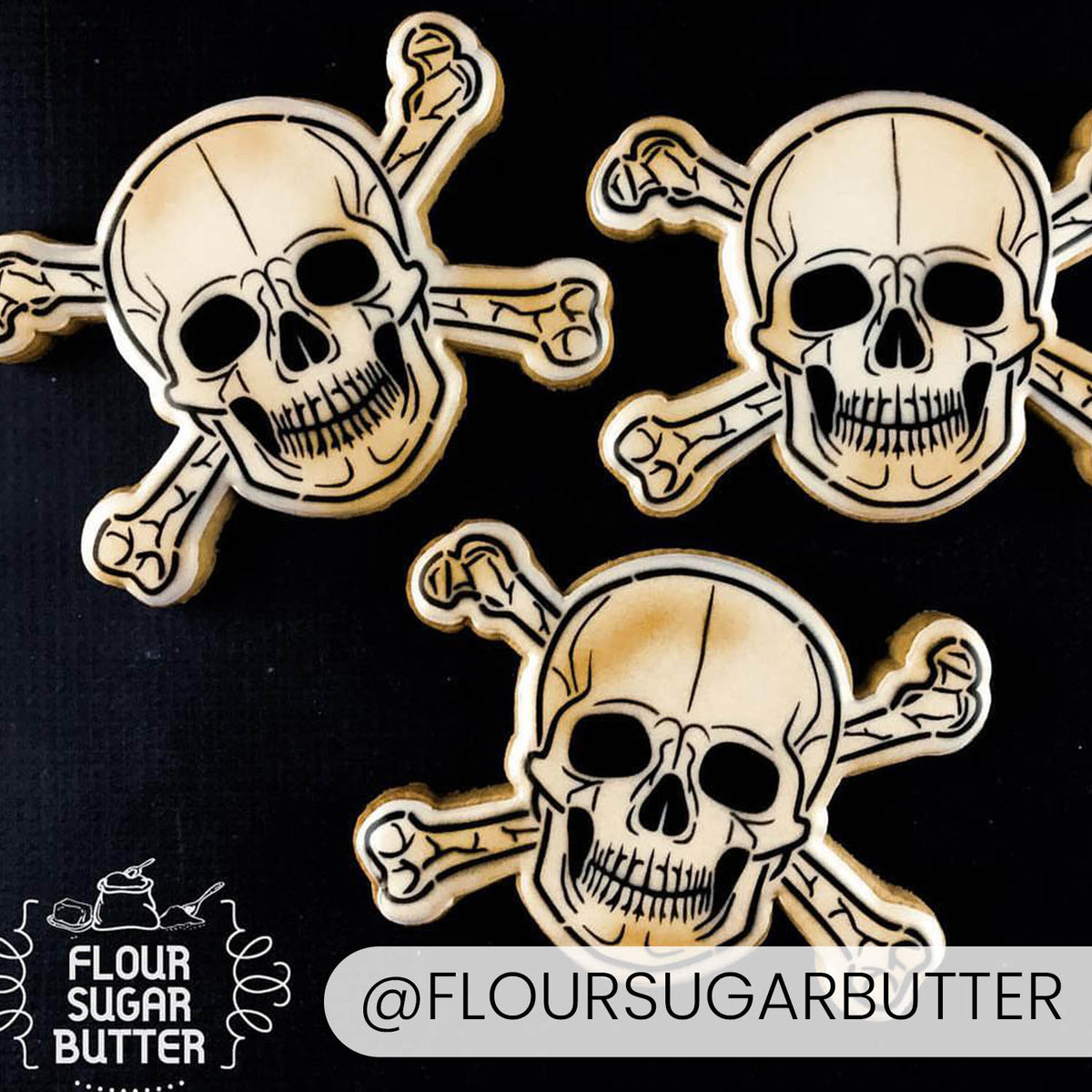 Cookie Cutters Skull and Cross Bones – Cookie Cutter & Stencil Set