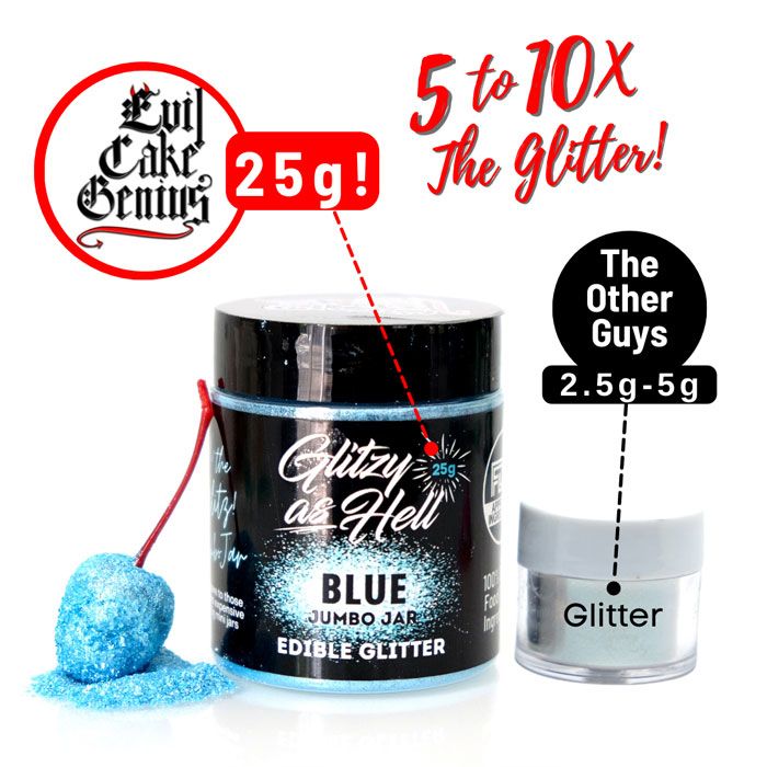Blue Glitzy as Hell Edible Glitter