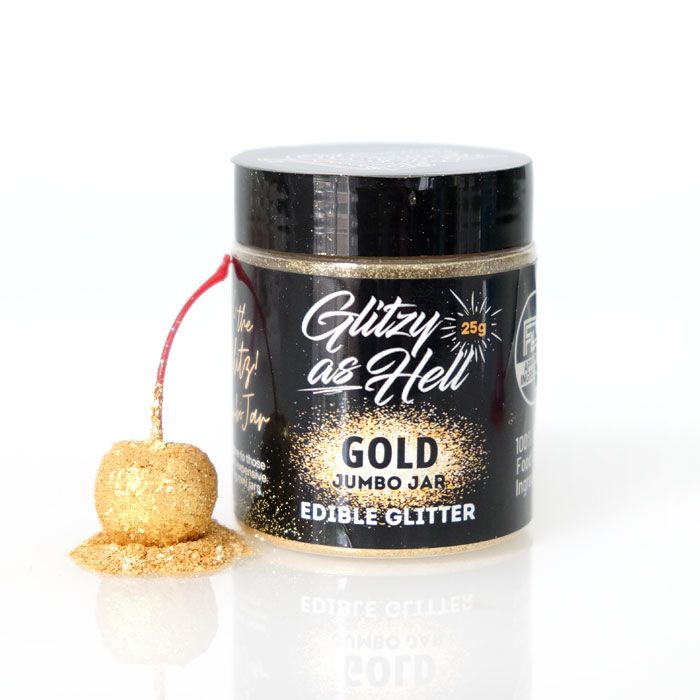 Gold Glitzy as Hell Edible Glitter