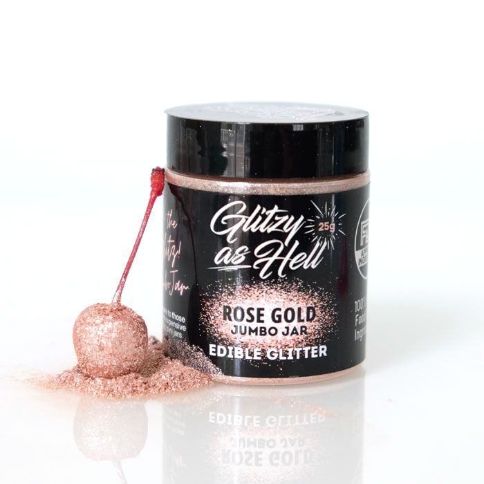 Rose Gold Glitzy as Hell Edible Glitter