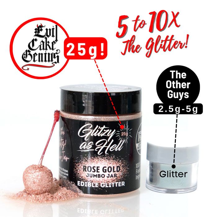 Glitzy as Hell Rose Gold Glitzy as Hell Edible Glitter