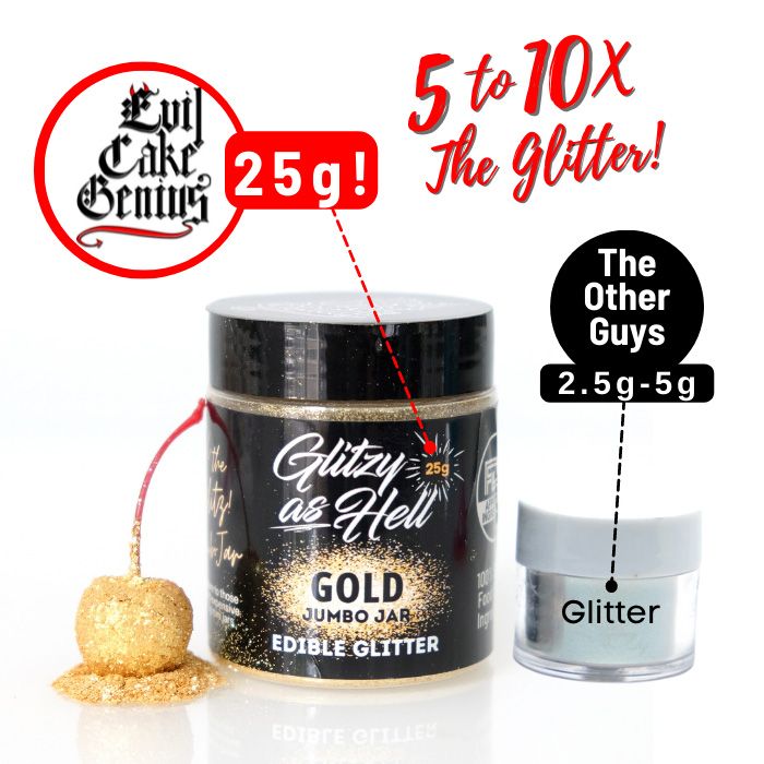Glitzy as Hell Edible Glitter Gold - Evil Cake Genius