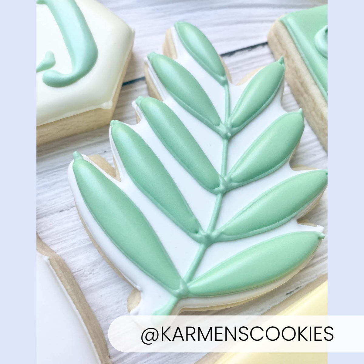 Botanical Leaf (Style 2) – Cookie Cutter &amp; Stencil Set