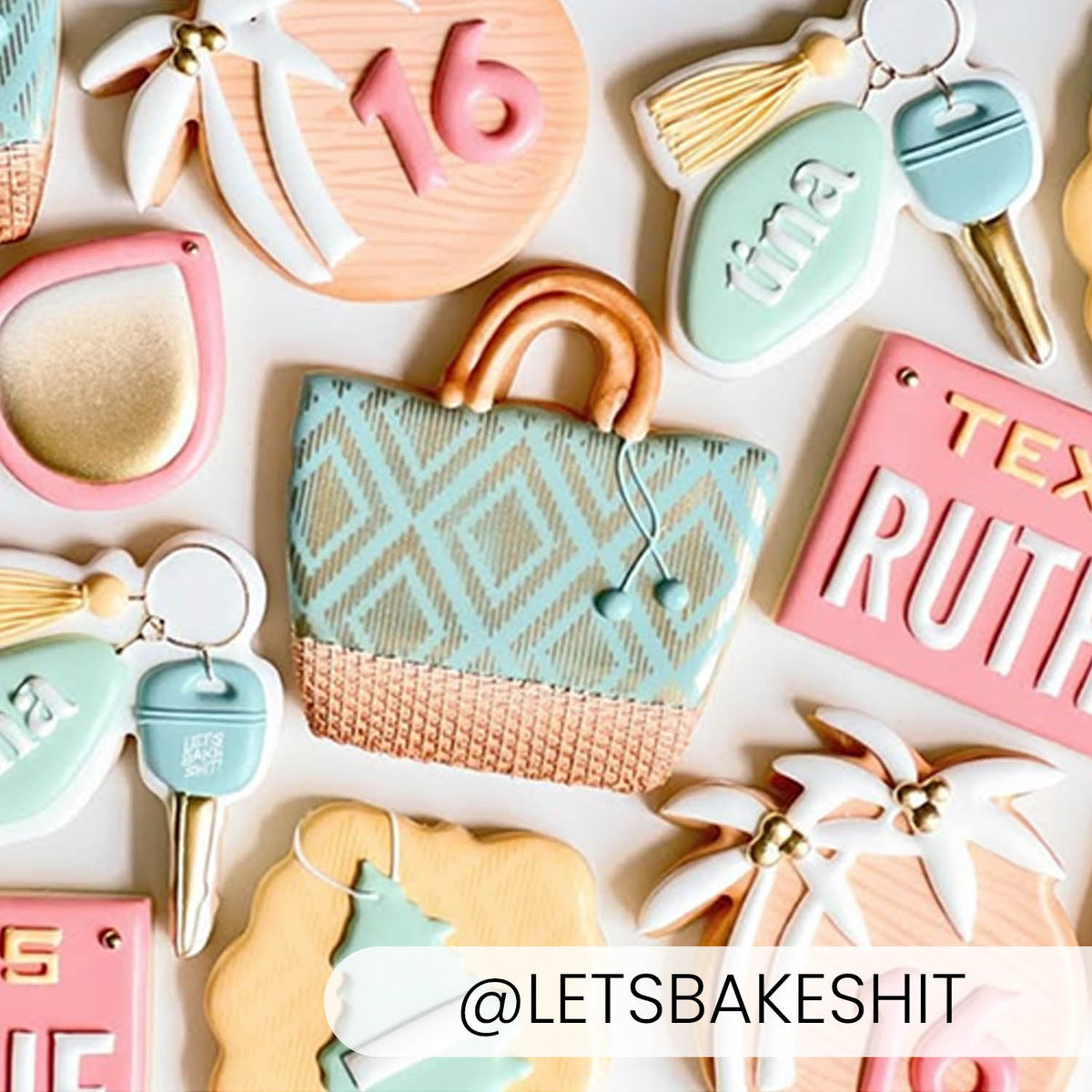 Banded Diamonds – Cookie Stencil