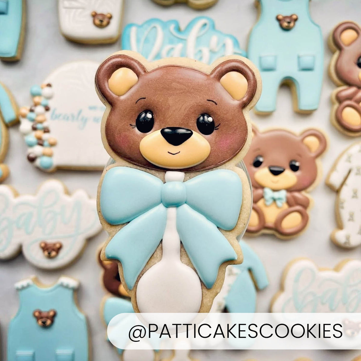 Teddy Bear Rattle – Cookie Cutter &amp; Stencil Set
