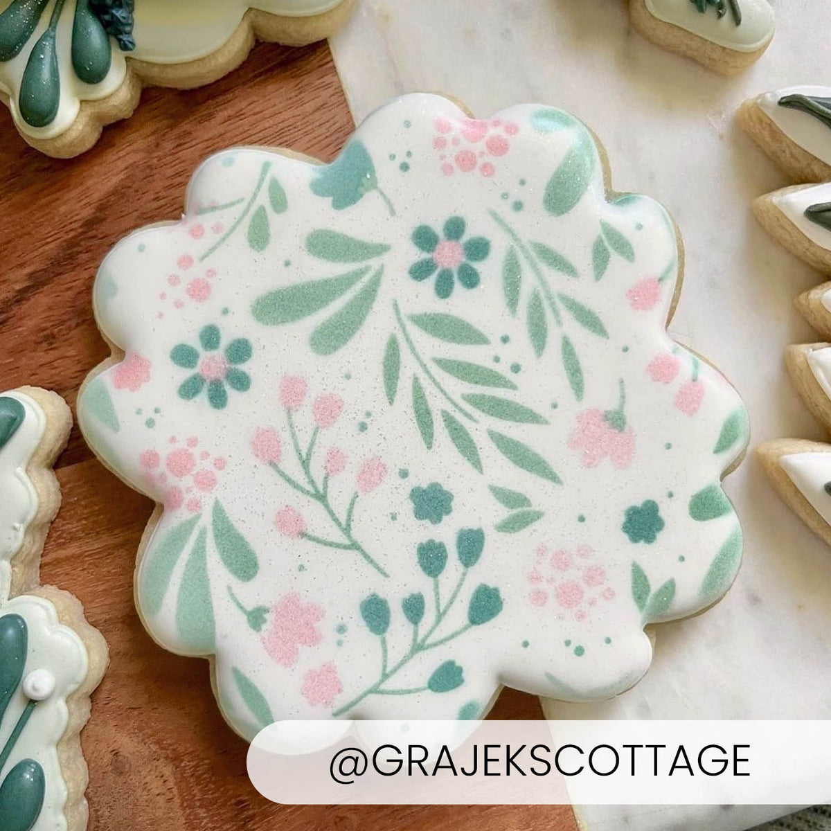 5.5 x 5.5 Stencil Spring Has Sprung 3 Part