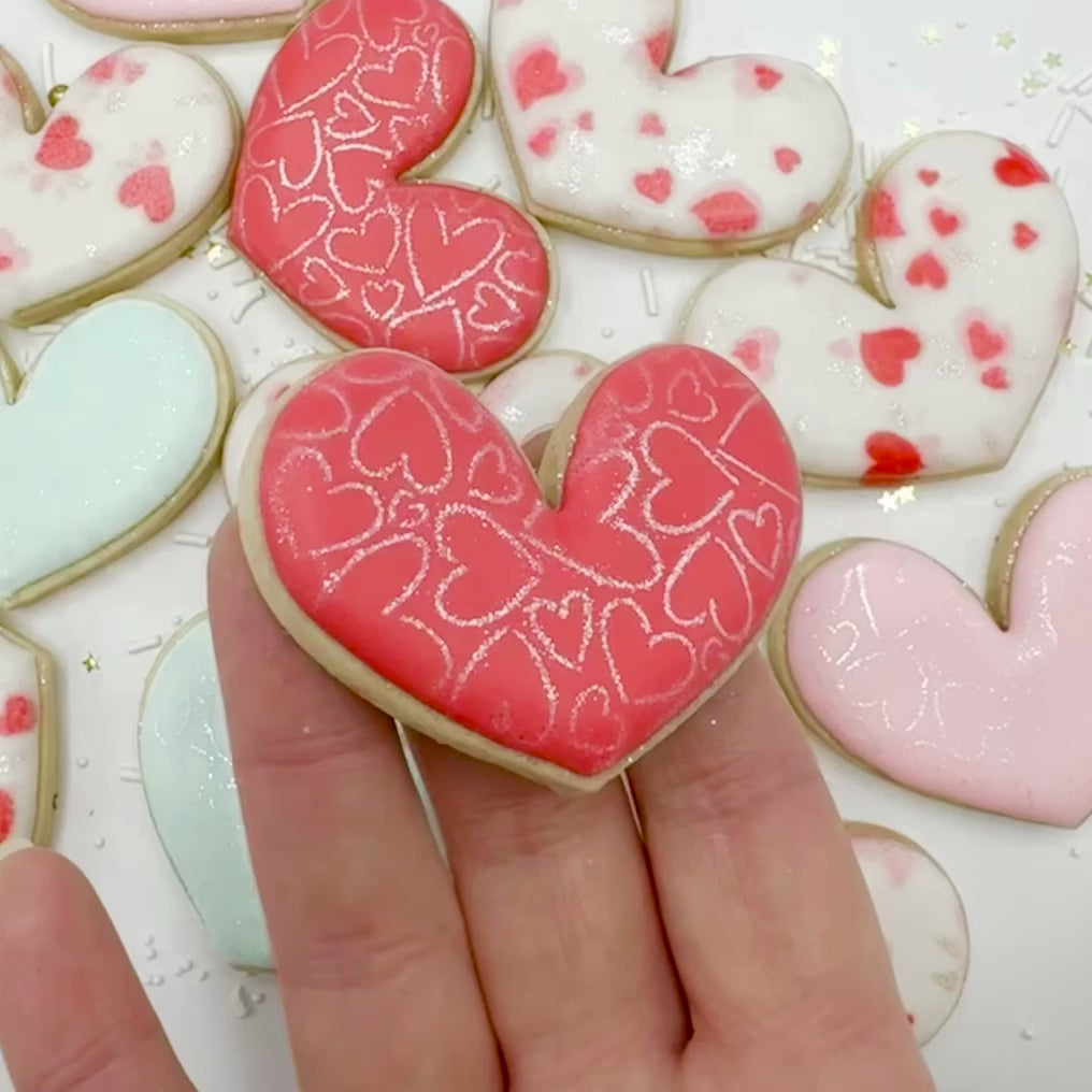 Outline Hearts – Cookie Stencil
