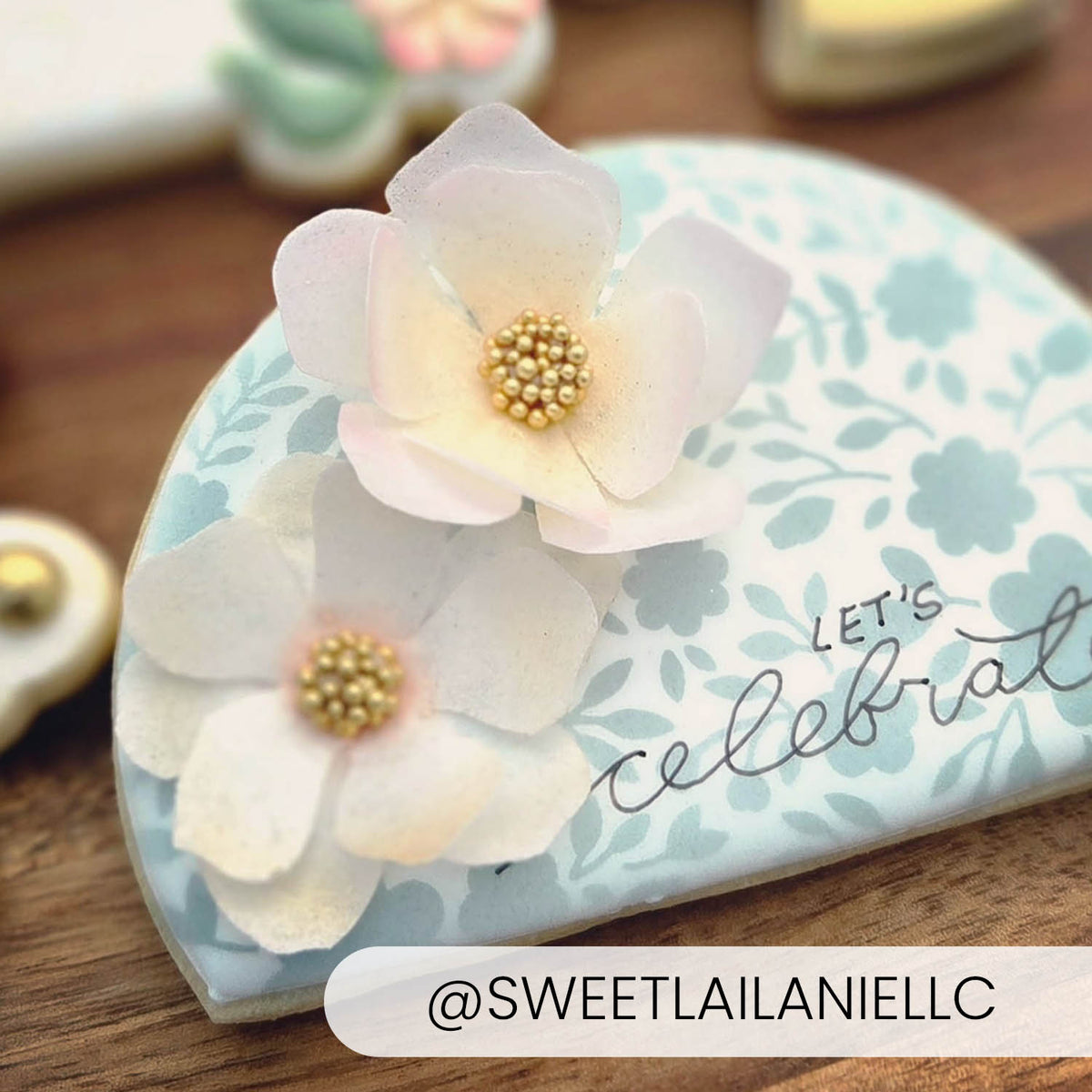 5.5 x 5.5 Stencil Flower Bomb – Cookie Stencil