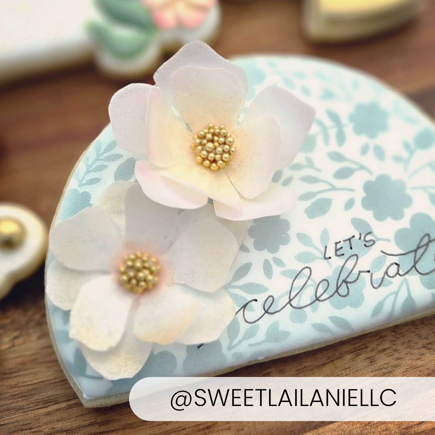5.5 x 5.5 Stencil Flower Bomb – Cookie Stencil