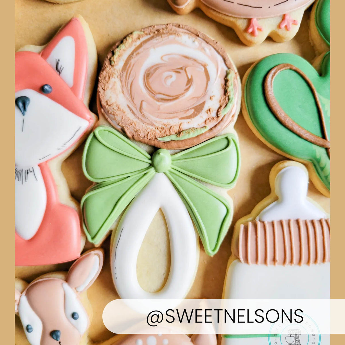 Rattle with Bow – Cookie Cutter &amp; Stencil Set