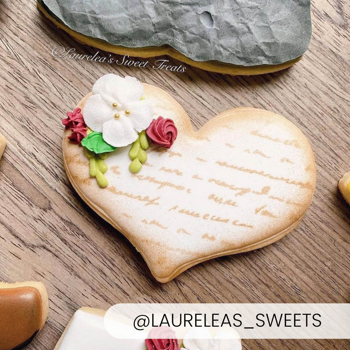 5.5 x 5.5 Stencil Vintage Love Note Stencil