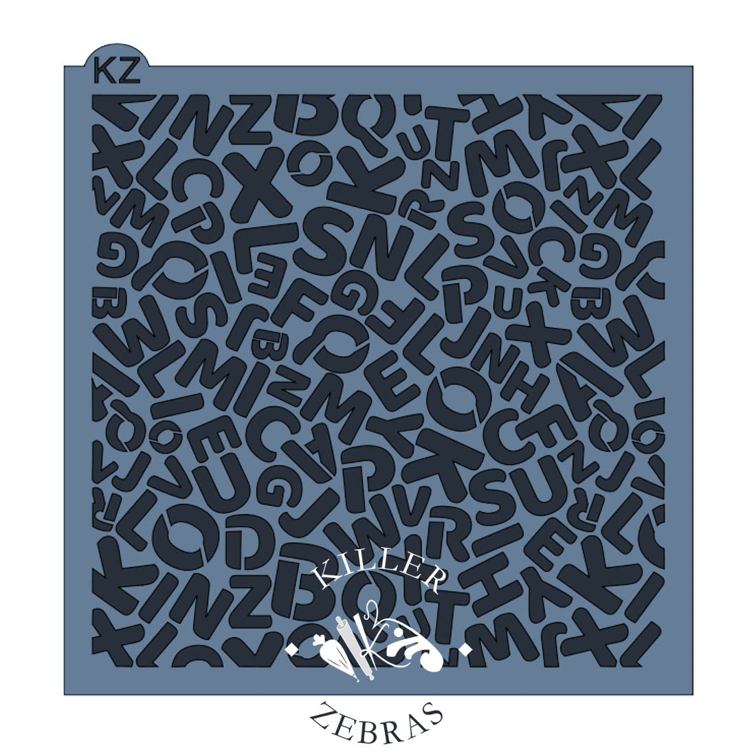 5.5 x 5.5 Stencil Alphabet Soup Stencil