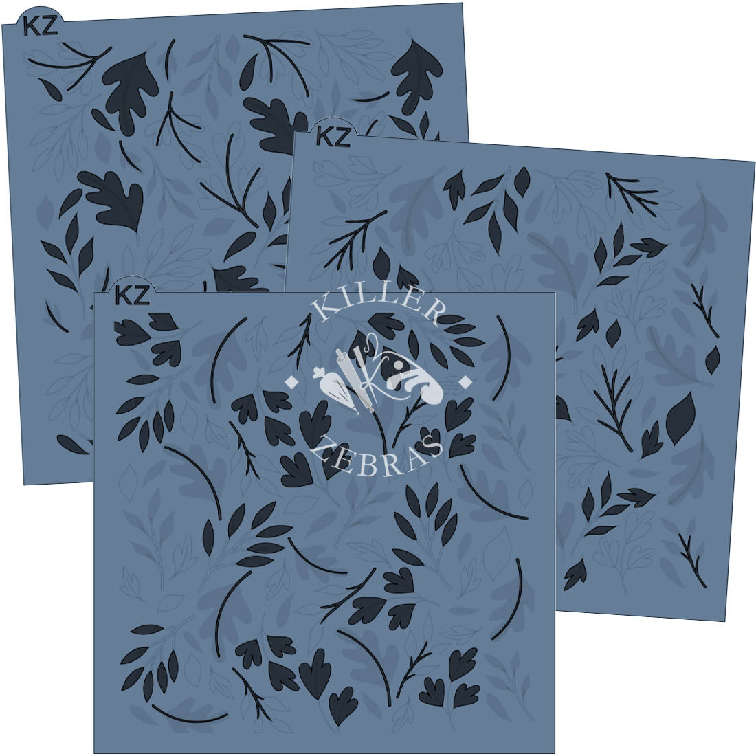 5.5 x 5.5 Stencil Autumn Song 3 Part Stencil