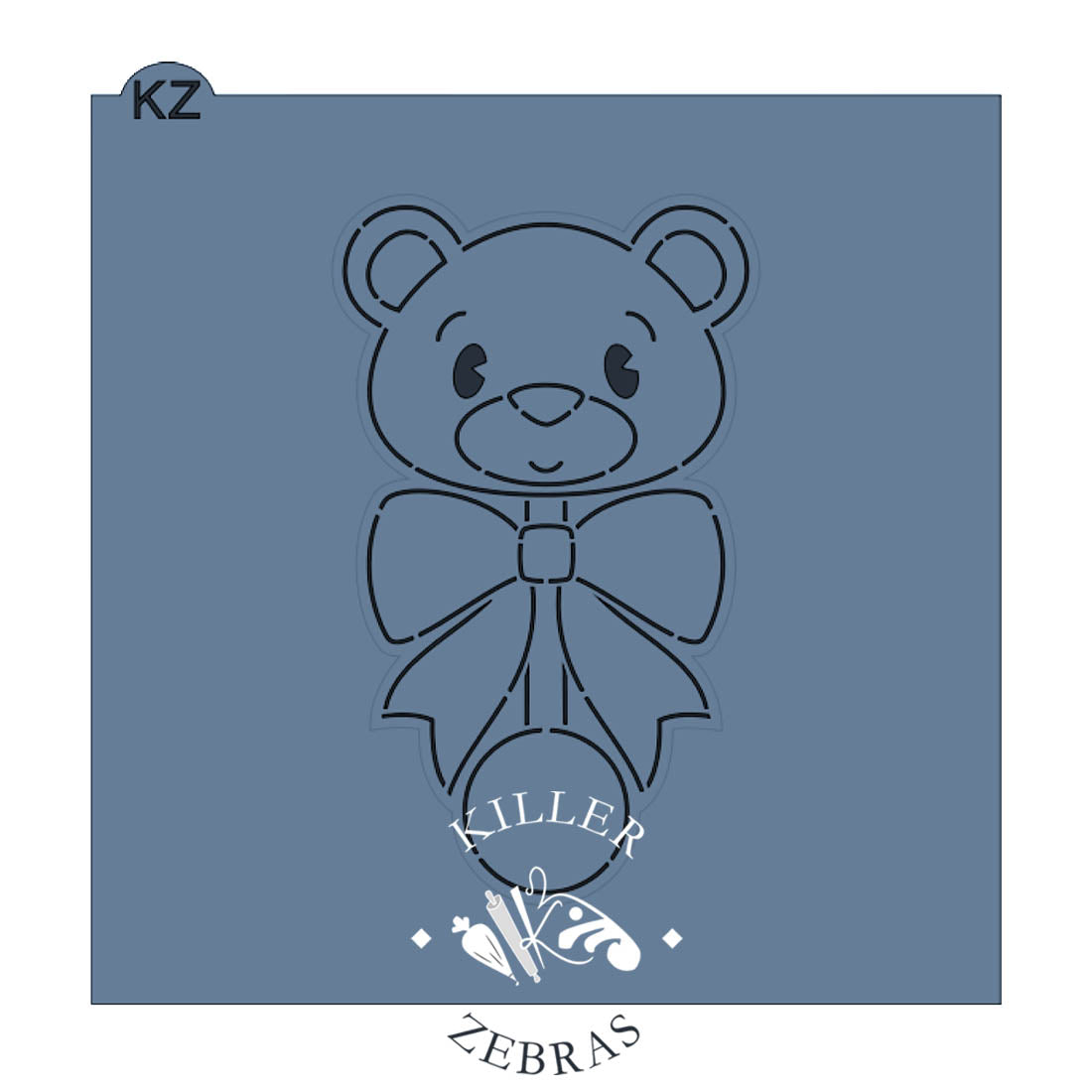 Teddy Bear Rattle Cutter/Stencil