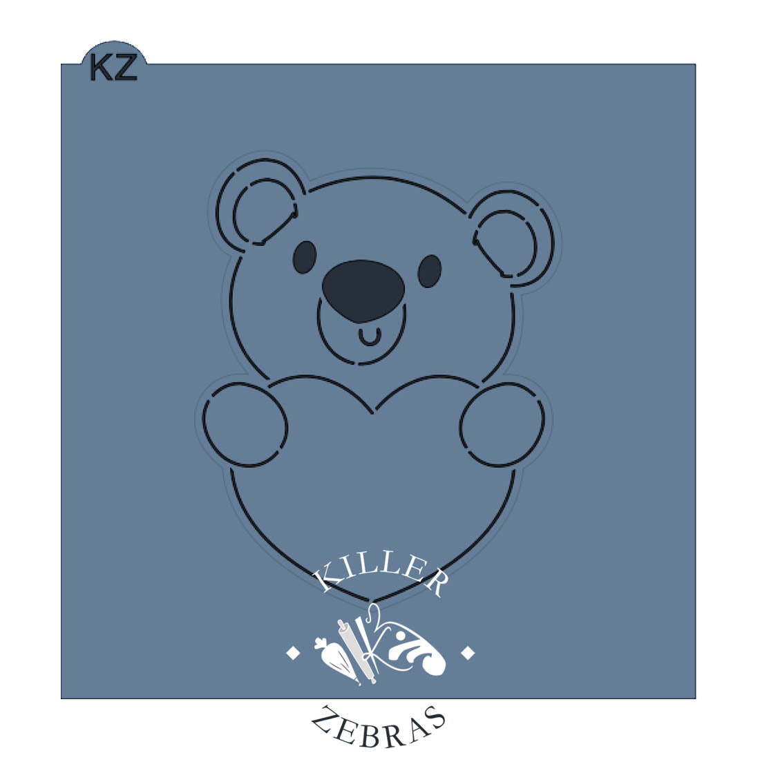 Bear with Heart Cutter/Stencil