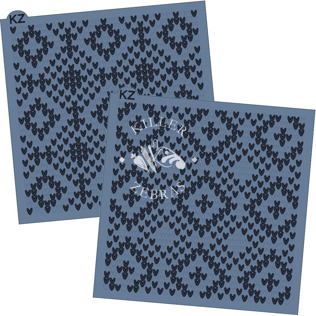 5.5 x 5.5 Stencil Diamond Knit 2 Part Stencil