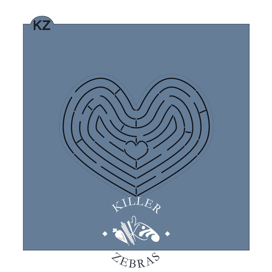 Faye Heart Maze Stencil