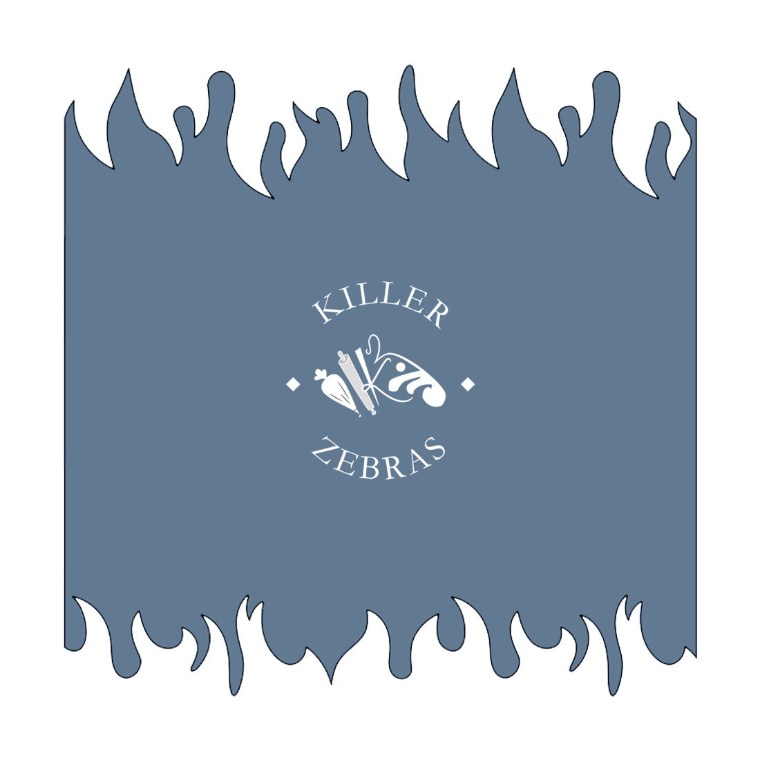 5.5 x 5.5 Stencil Flames Stencil