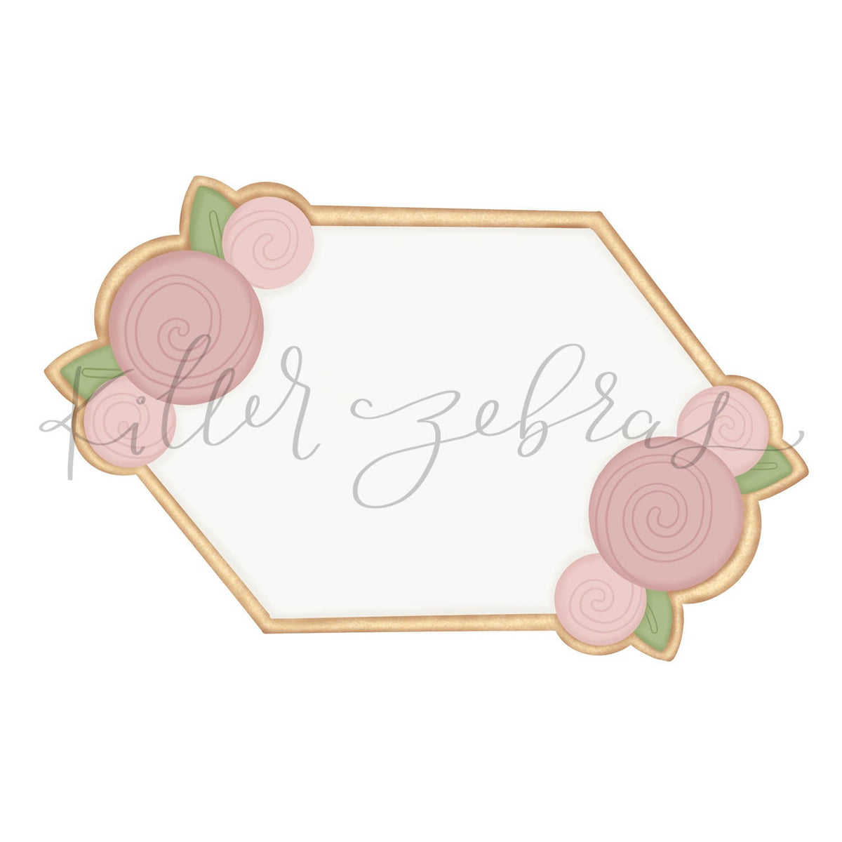 Cookie Cutters SSB Floral Hex Plaque Cutter