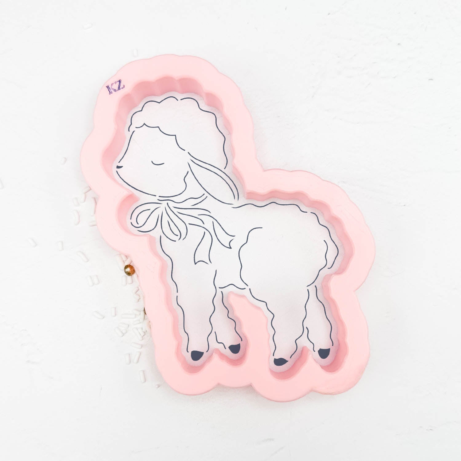 Cookie Cutters Fuzzy Lamb Style 2 Cutter/Stencil
