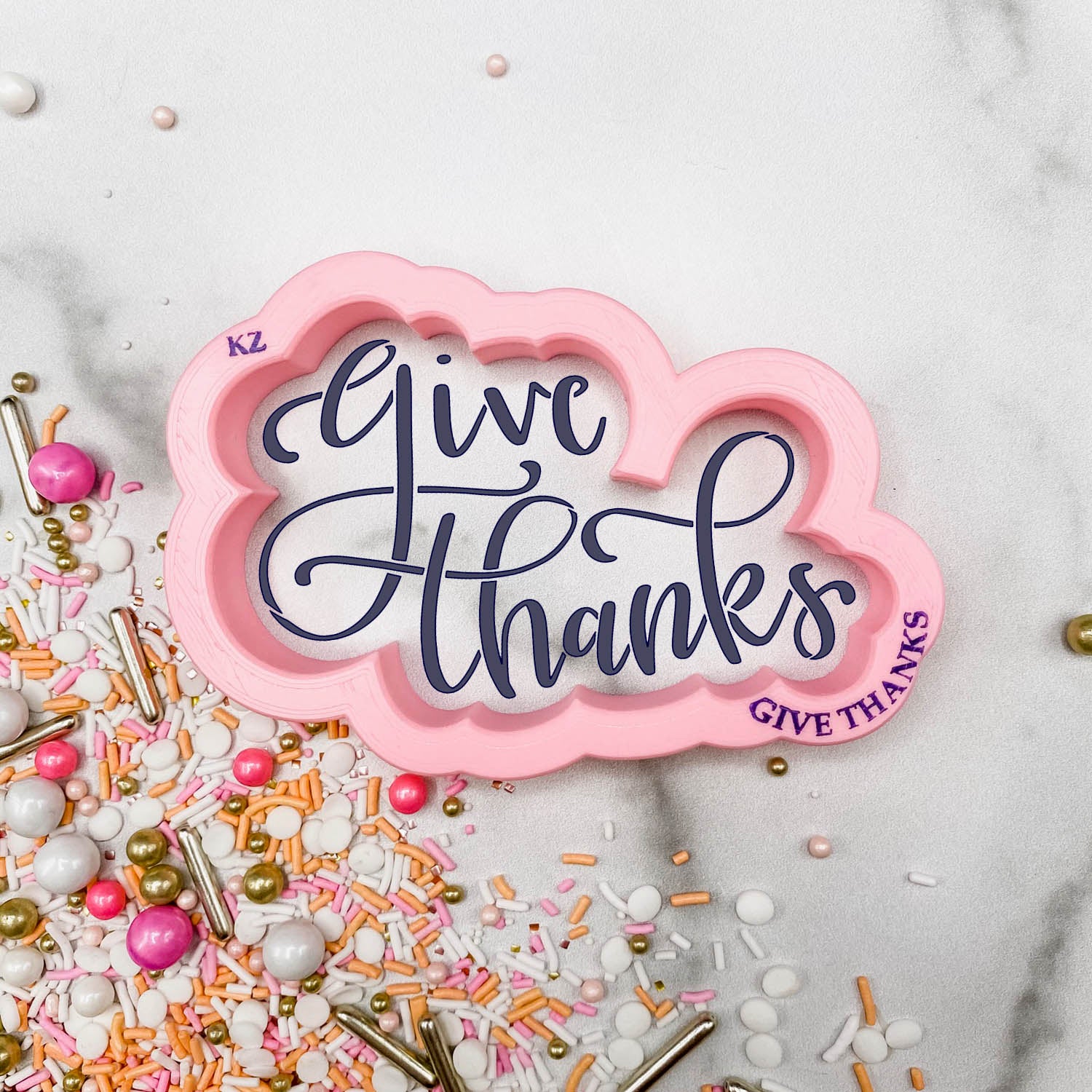 Give Thanks Hand Lettered (Style 2)