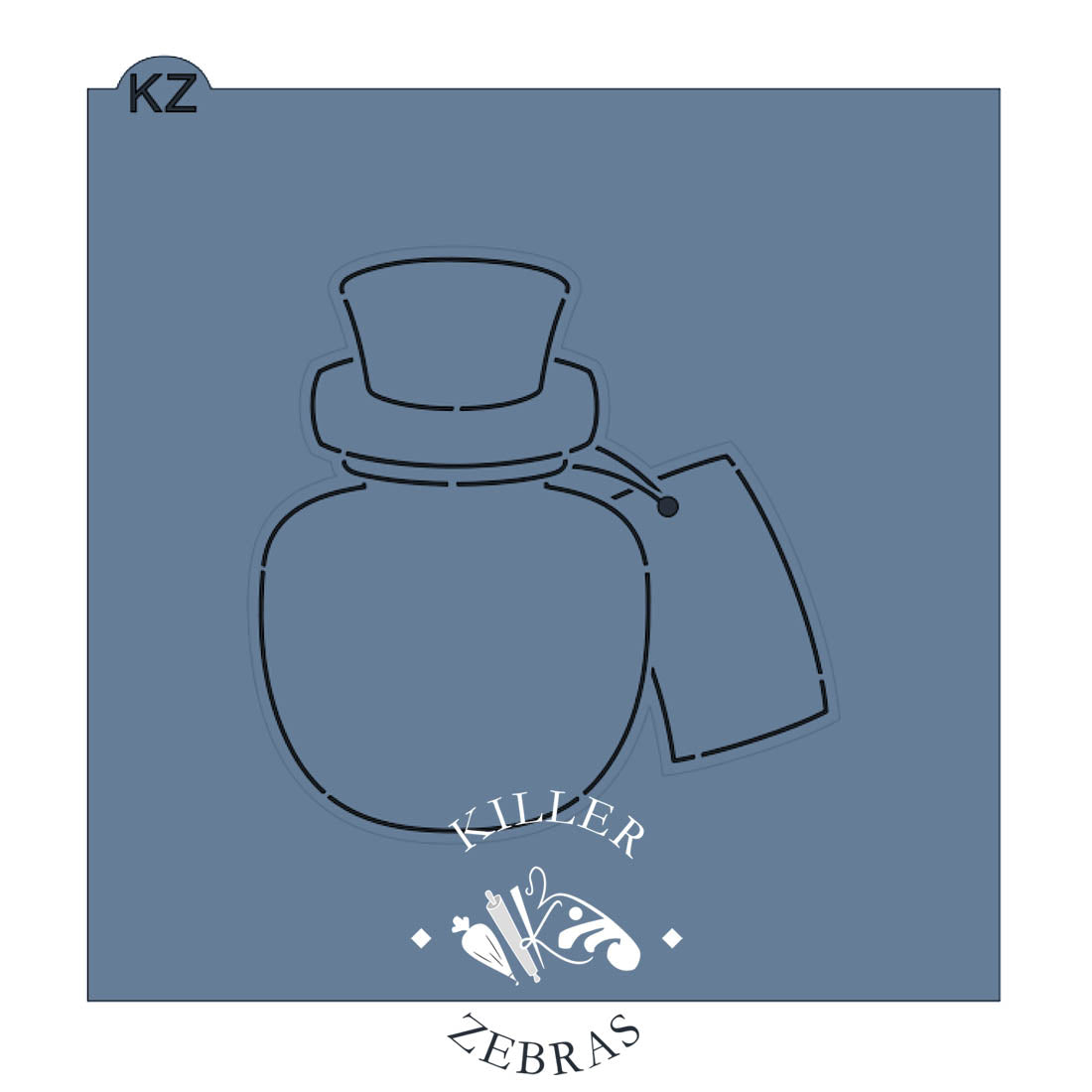 Cookie Cutters Glass Bottle with Tag – Cookie Cutter & Stencil Set