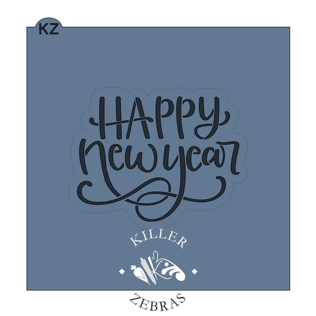 Cookie Cutters Happy New Year Hand Lettered