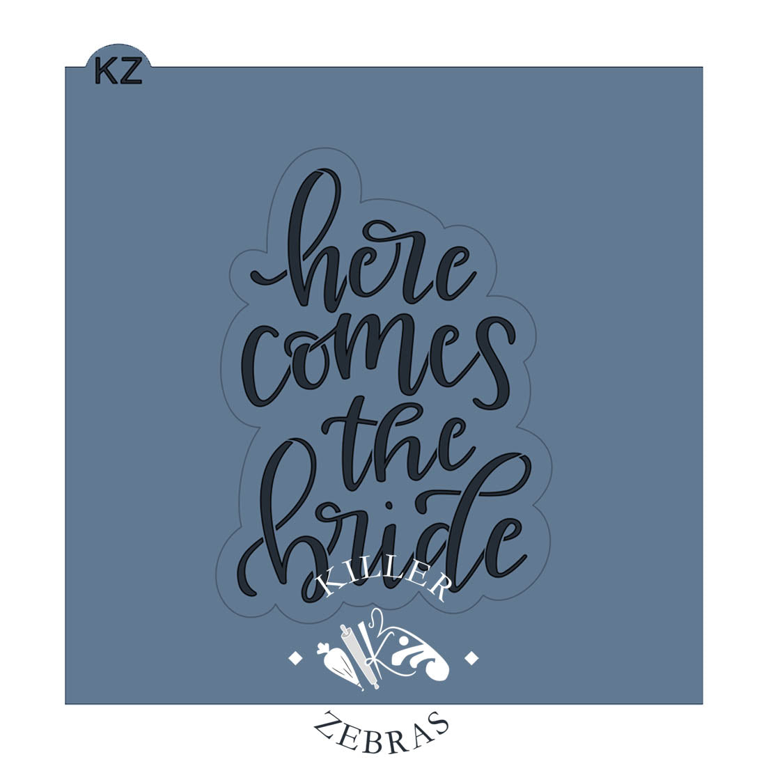 Cookie Cutters Here Comes the Bride Cutter/Stencil