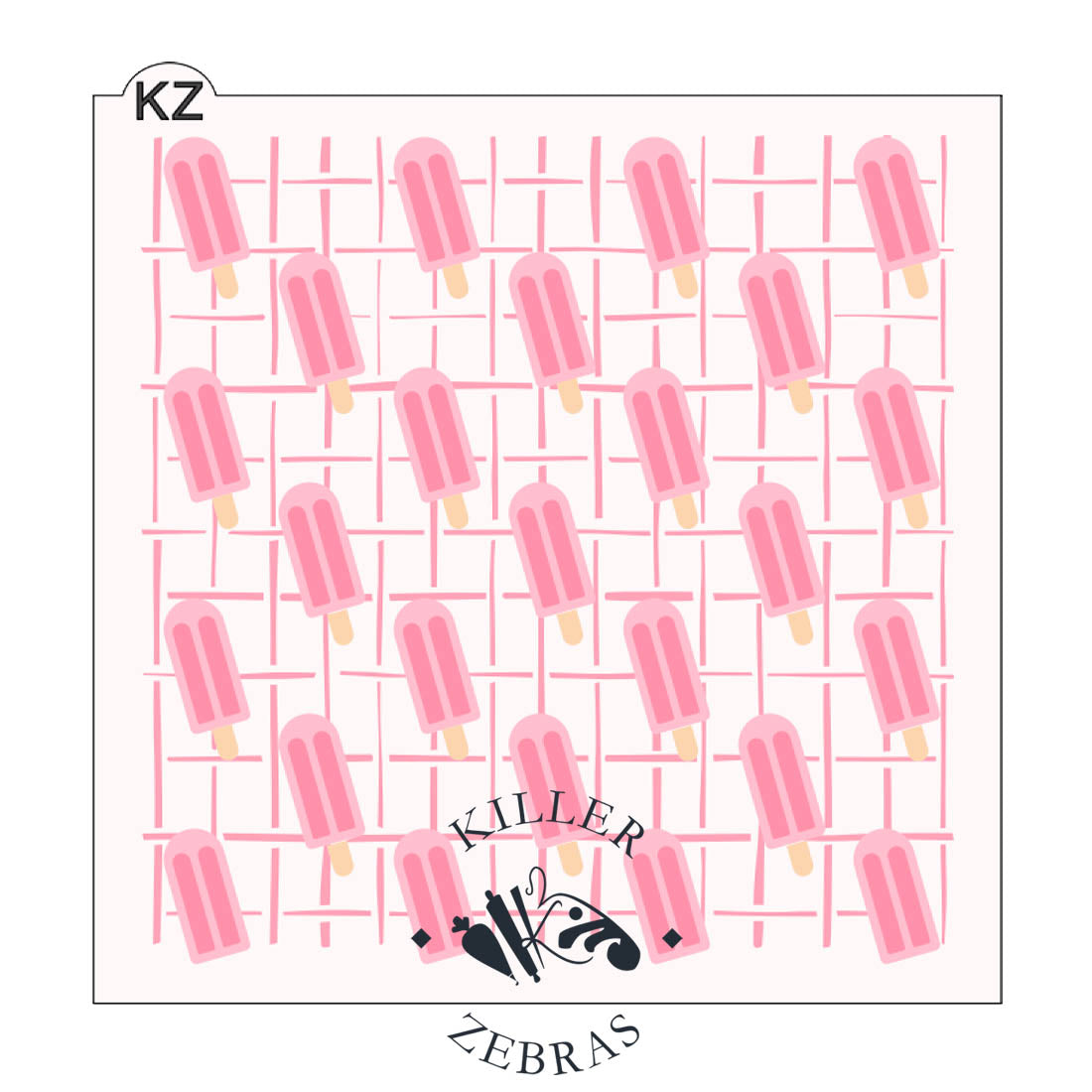 5.5 x 5.5 Stencil Ice Pops – Layered Cookie Stencil