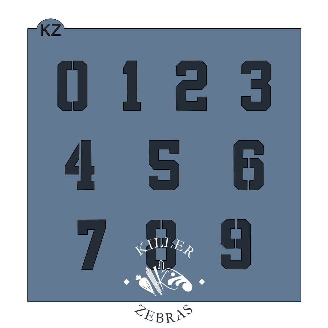 Jersey Font Letter Stencils (Number and Alphabet Lettering)