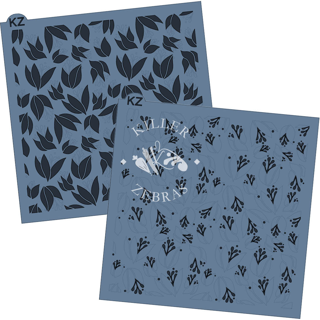 5.5 x 5.5 Stencil Lily of the Valley 2 Part Stencil