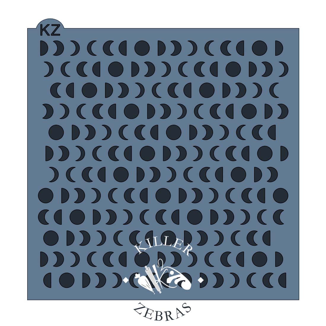 5.5 x 5.5 Stencil Moon Phases Stencil