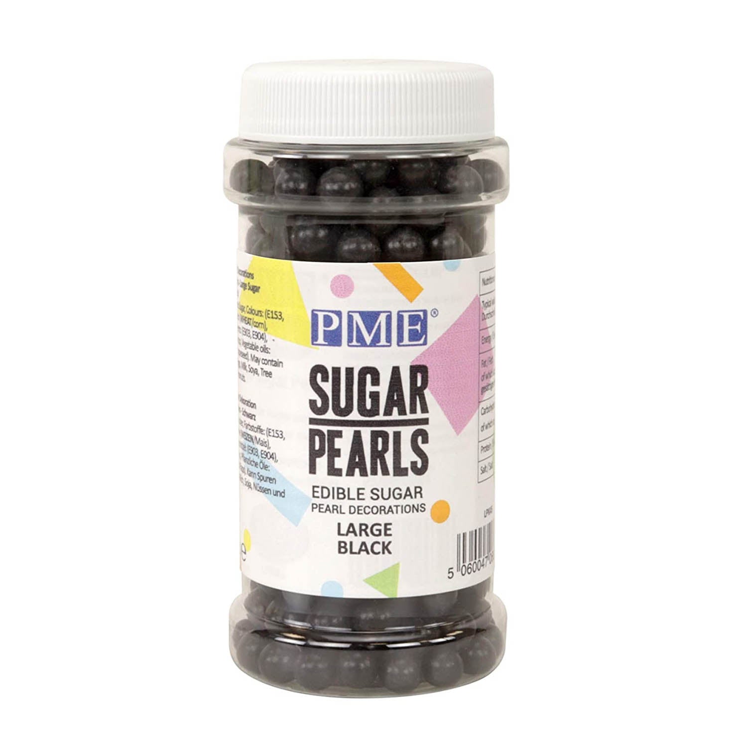 BLACK Large PME 7mm Sugar Pearls