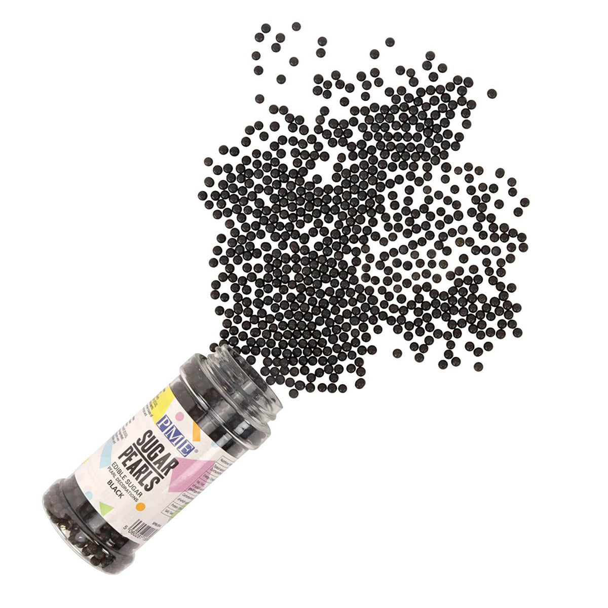 Sprinkles BLACK Small PME 4mm Sugar Pearls