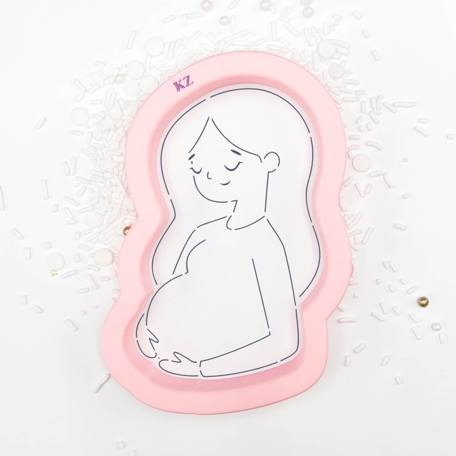 Pregnant Woman Cutter/Stencil