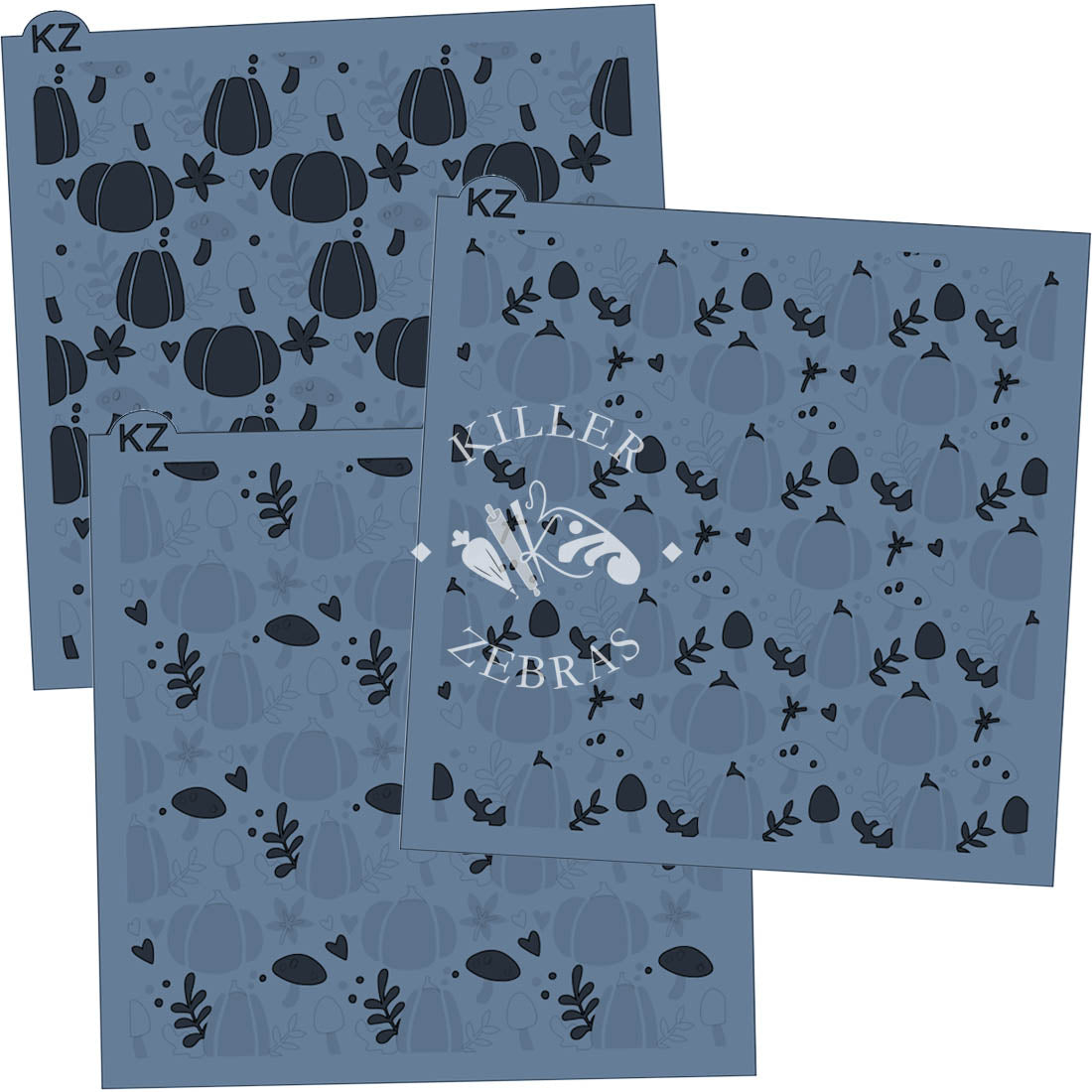 5.5 x 5.5 Stencil Pumpkin Patch 3 Part Stencil