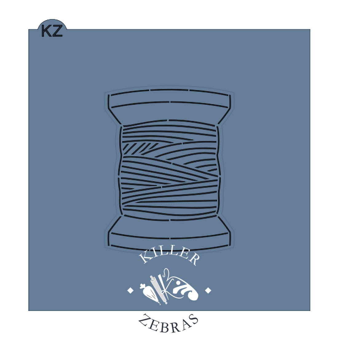 Spool of Thread Cookie Cutter & Stencil Set | Cookie Decorating Set ...