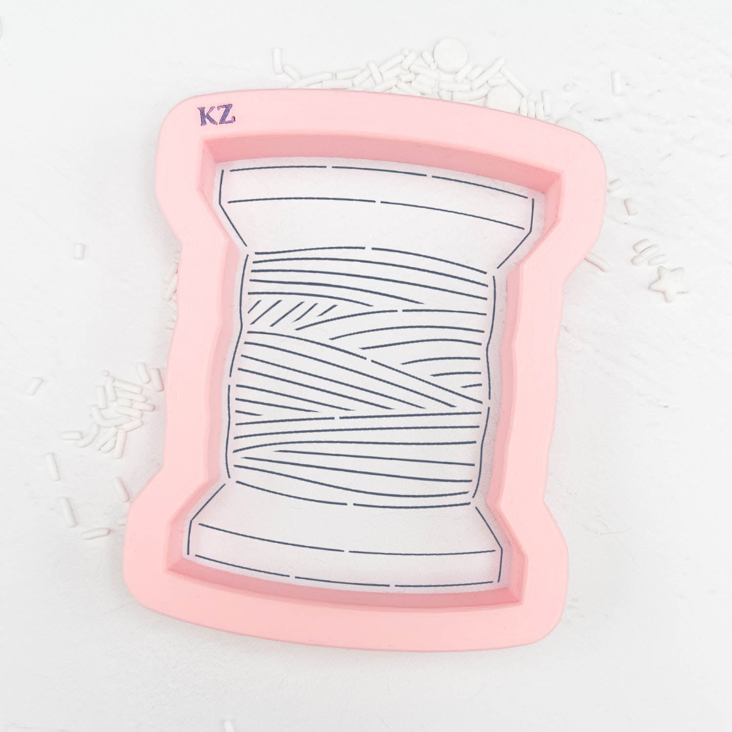 Spool of Thread Cookie Cutter & Stencil Set | Cookie Decorating Set ...