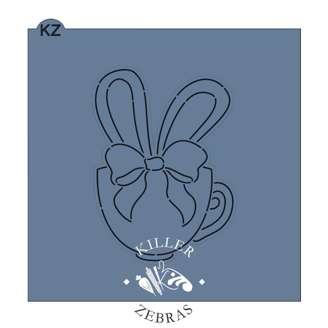 Teacup Bunny Ears Cutter/Stencil