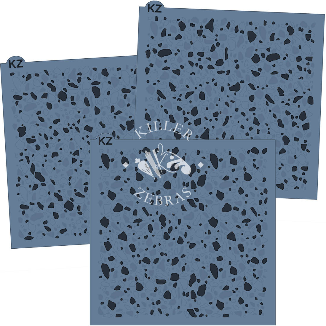 5.5 x 5.5 Stencil Terrazzo 3 Part Stencil