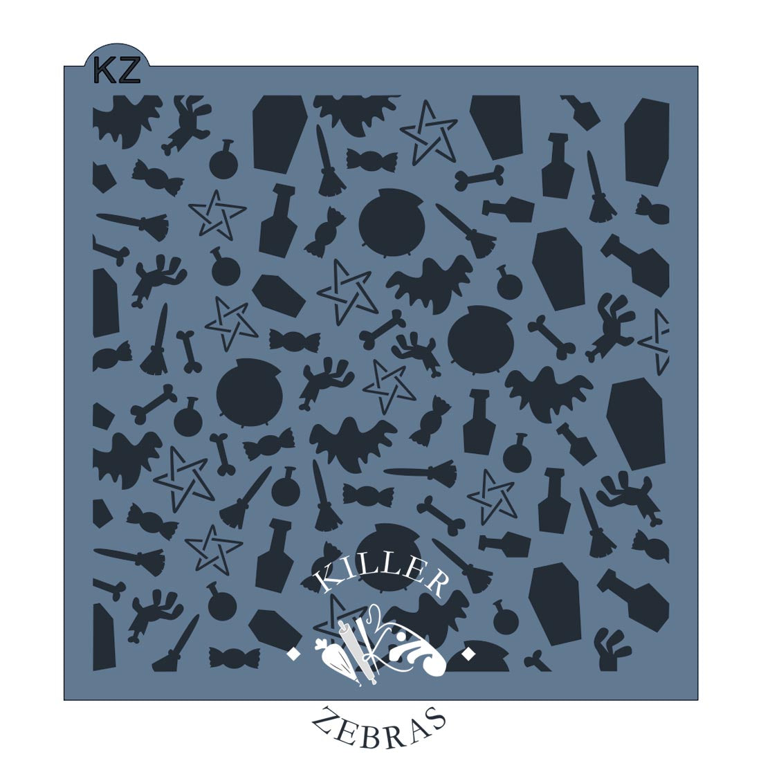 5.5 x 5.5 Stencil Thriller Stencil