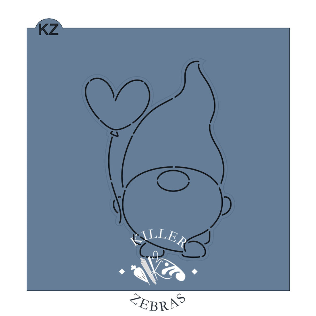 Valentine Gnome (Style 3) Cutter/Stencil