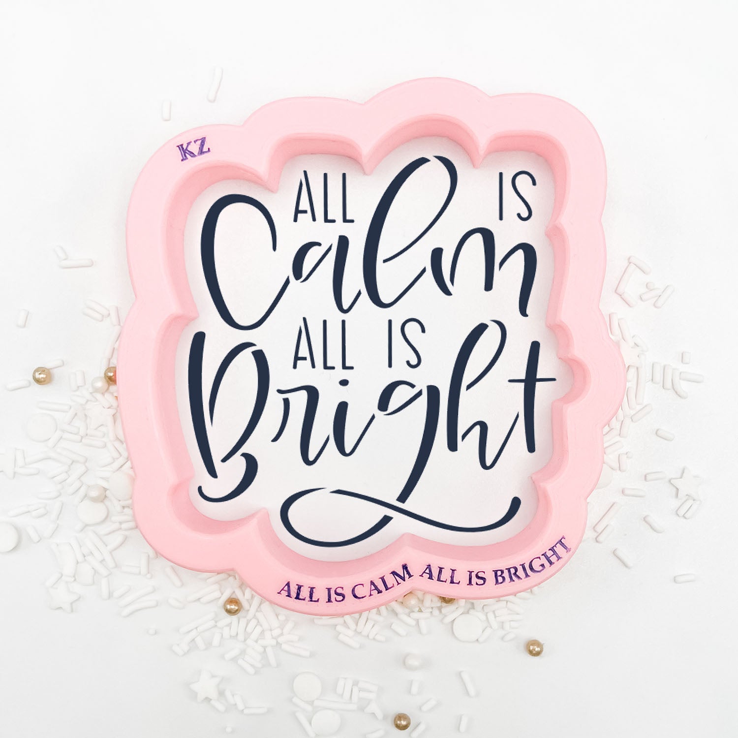 All is Calm All is Bright Hand Lettered