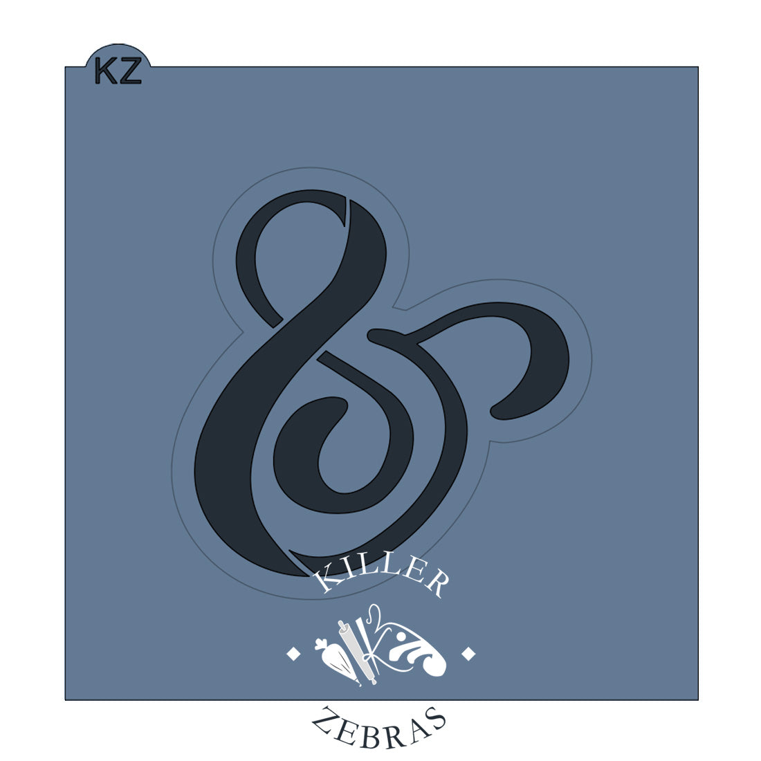 Cookie Cutters Ampersand Hand Lettered Stencil Only