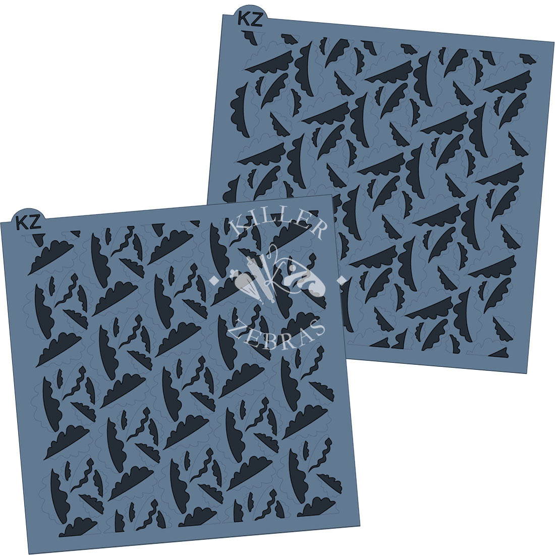 5.5 x 5.5 Stencil Autumn Leaves 2 Part Stencil