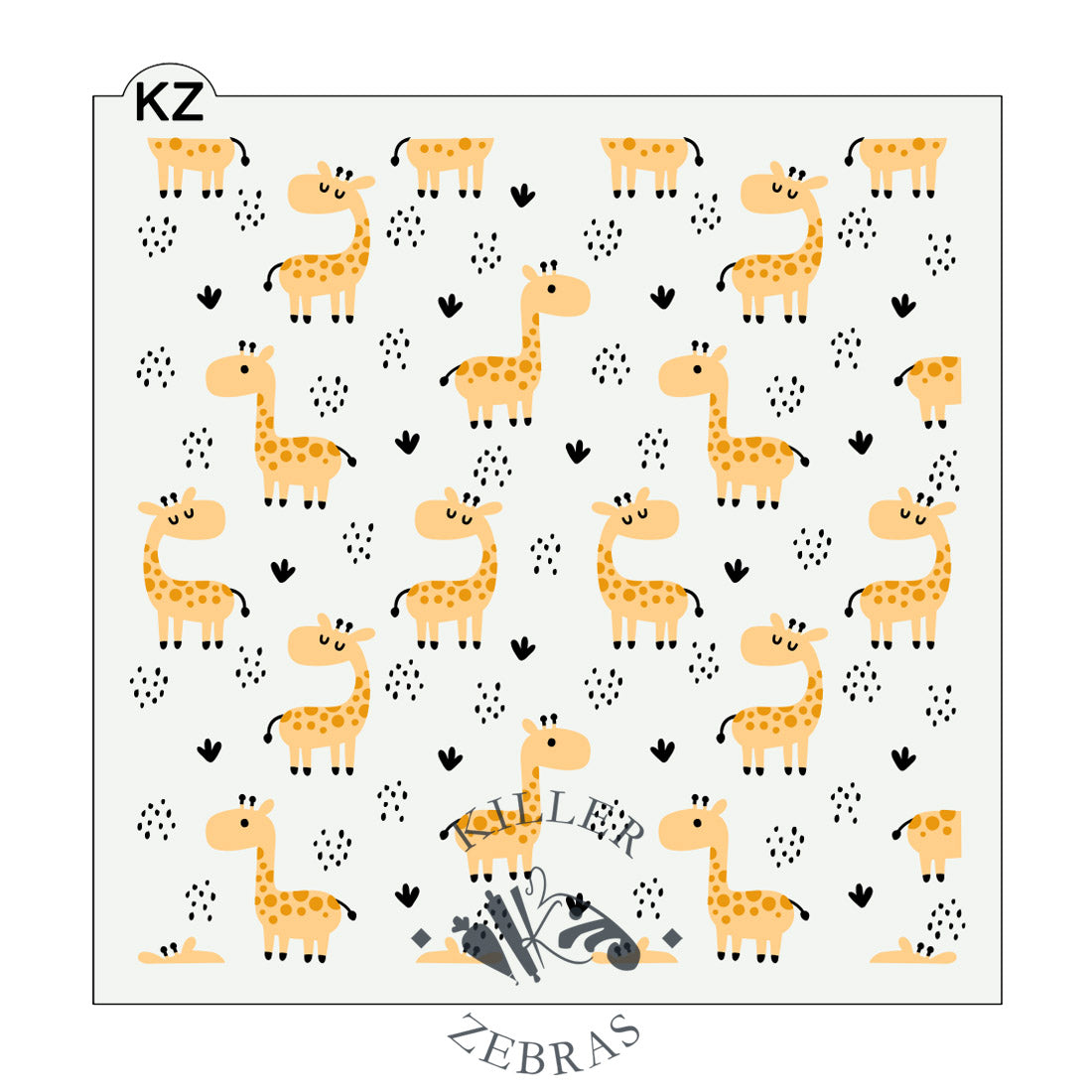 5.5 x 5.5 Stencil Giraffes – Layered Cookie Stencil