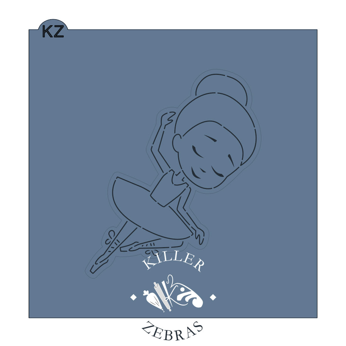 Cookie Cutters Ballerina (Style 2) – Cookie Cutter & Stencil Set