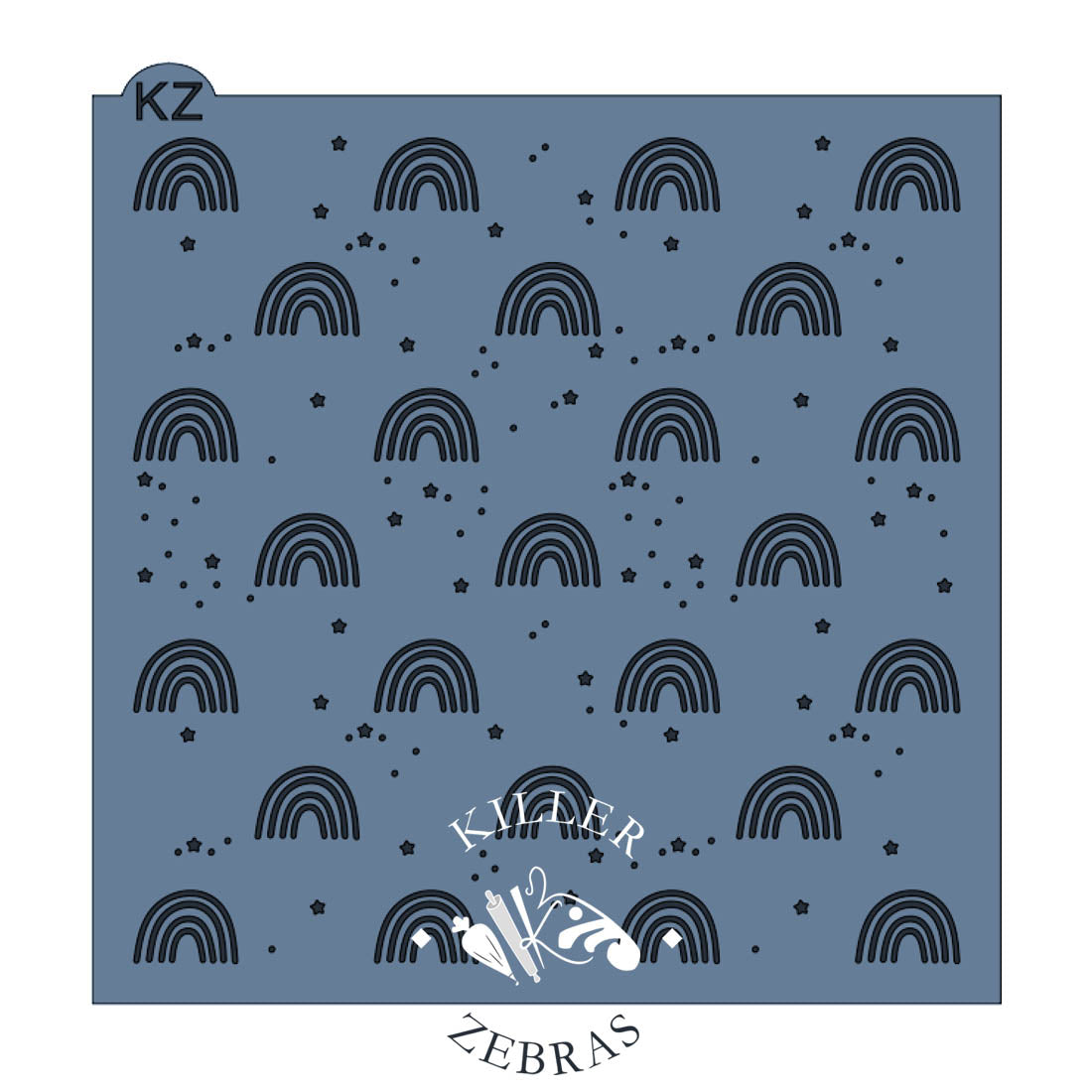 5.5 x 5.5 Stencil Boho Rainbows Stencil