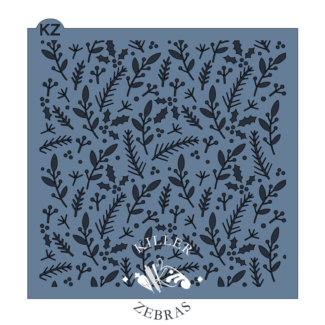 5.5 x 5.5 Stencil Boughs of Holly Stencil