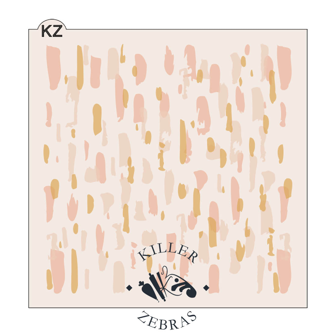 5.5 x 5.5 Stencil Brush Strokes 3 Part Stencil